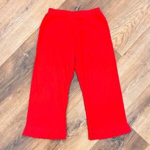 Red Beans Corduroy Ruffle Hem Pants Bottoms Christmas Holiday 4T